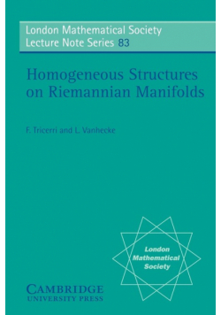 Homogeneous Structures on Riemannian Manifolds