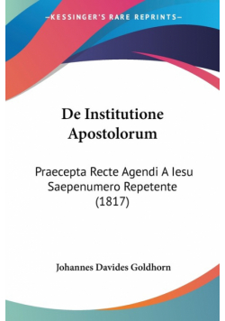 De Institutione Apostolorum
