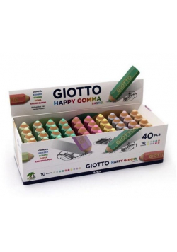 Gumka ołówek Happy Pastel (40szt) GIOTTO