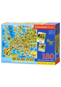 Puzzle Mapa Europy z quizem