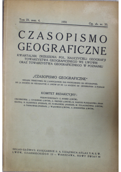 Czasopismo geograficzne Tom IX 1931 r.