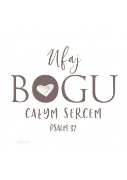 Podstawka korkowa - Ufaj Bogu całym sercem