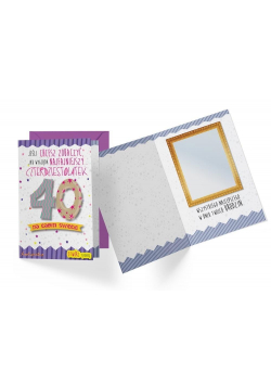 Karnet B6 DK-486 Urodziny 40-latka lusterko