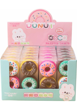 Gumka do ołówka Donut 2szt mix