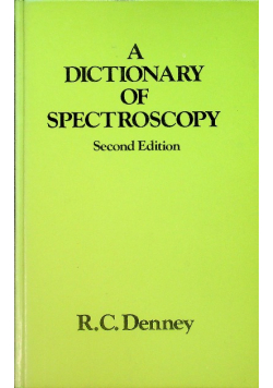 A Dictionary of Spectroscopy