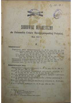 Dziennik ustaw numery od 1 do 55 1921 r.