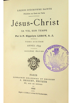 Jesus Christ sa vie son Temps 1900 r.