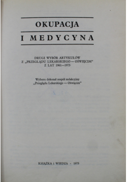 Okupacja i medycyna