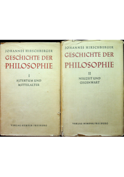 Geschichte der Philosophie Tom I i II