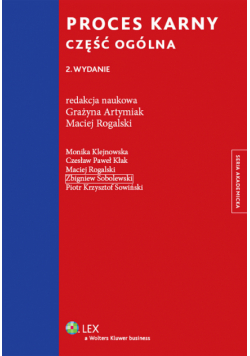 Artymiak Grażyna (red.) - Proces karny, część ogólna