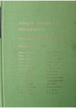 Annual Review of Psychology Volume 28