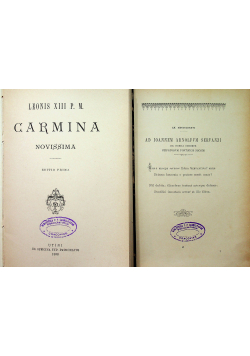 Carmina Tom I i IV 1898 r.