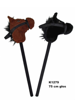 Koń na kiju z głosem 75cm MIX
