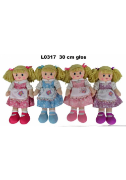 Lalka pluszowa z głosem 30cm L0317 1szt.mix
