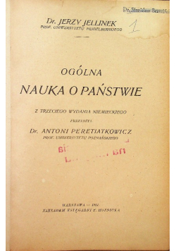 Ogólna nauka o państwie 1921 r.
