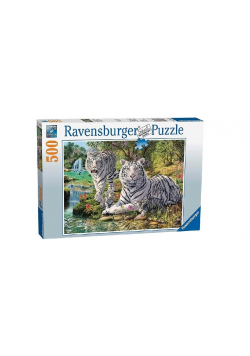 Puzzle 500 Białe tygrysy