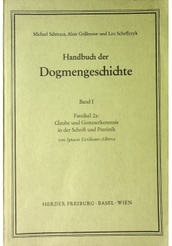 Handbuch der Dogmengeschichte Band 1 Faszikel 2a