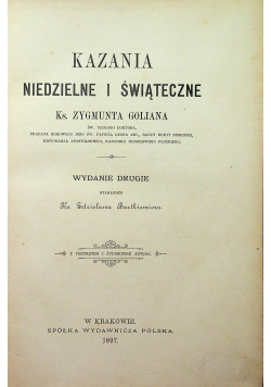 Kazania Niedzielne i Świąteczne 1897 r.