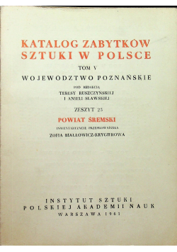 Katalog zabytków sztuki w Polsce Tom V zeszyt 25