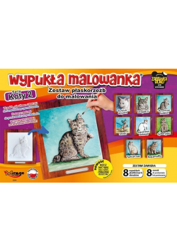 Wypukła malowanka - Koty Seria 2 Zestaw 8 wzorów