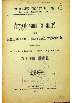 Przygotowanie na śmierć 1892 r.