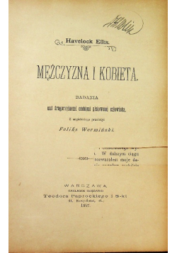 Mężczyzna i kobieta 1897 r.