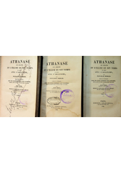 Athanase Le Grand Tom od I do III 1840 r