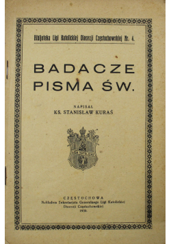 Badacze Pisma Św 1930 r.