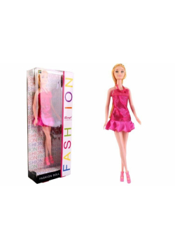 Lalka Beryl Fashion różowa sukienka z falbanką