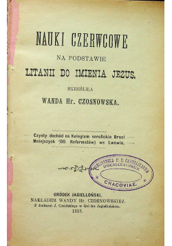 Nauki czerwcowe na podstawie litanii do imienia Jezus 7 tytułów 1917 r.