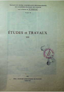 Etudes et Travaux Tom 26  Studia i Prace XIII