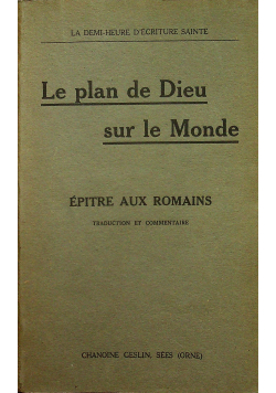 Le plan de Dieu sur le Monde 1922 r.