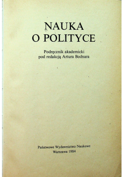 Nauka o polityce Podręcznik akademicki