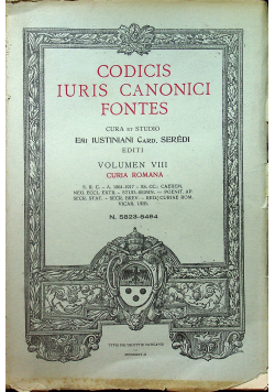 Codicis iuris canonici fontes 1938 r.