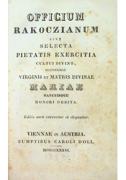 Selecta Pietatis Exercitia 1836 r.