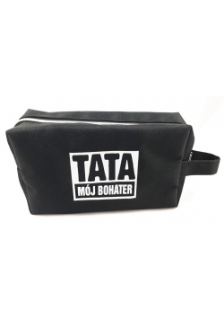 Kosmetyczka czarna. Tata - mój bohater