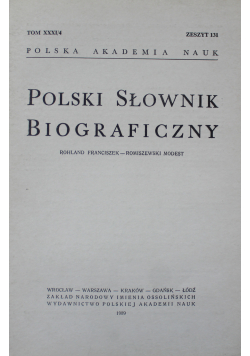 Polski Słownik Biograficzny Tom XXIX 4 Zeszyt 131
