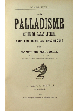Le Palladisme 1895 r