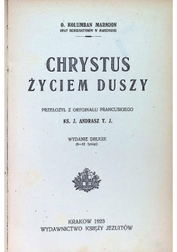 Chrystus życiem duszy 1923 r.