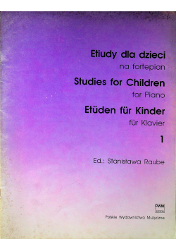 Etiudy dla dzieci na fortepian 1