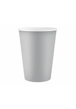 Kubeczki pap. jednokolorowe srebrne 250ml 6szt