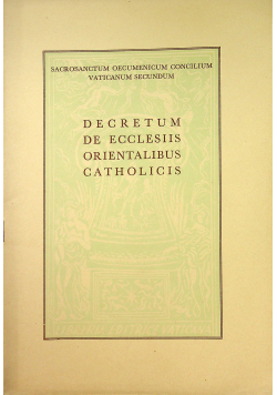 Decretum de ecclesiis orientalibus catholicis