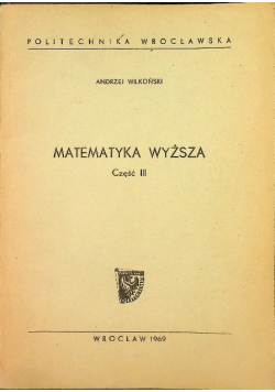 Matematyka wyższa Część II
