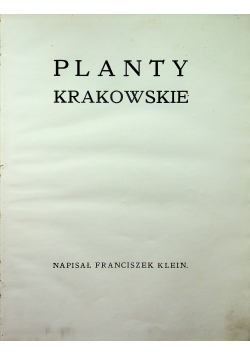 Planty krakowskie 1911 r.