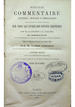 Nouveau Commentaire 1868 r