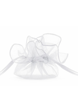 Woreczki z organzy białe 25cm 10szt