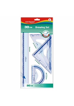 Zestaw geometryczny z linijką 30cm