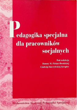 Pedagogika specjalna dla pracowników socjalnych