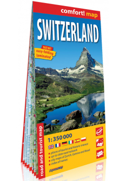 Szwajcaria Switzerland laminowana mapa samochodowo-turystyczna 1:350 000