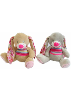 Zajączek baby z grzechotką 18cm MIX